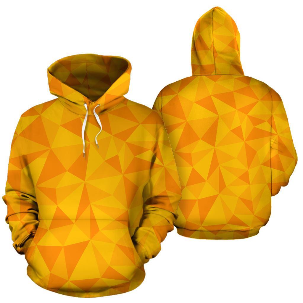 Triangle Yellow Pattern Print Men Women Pullover Hoodie-grizzshop