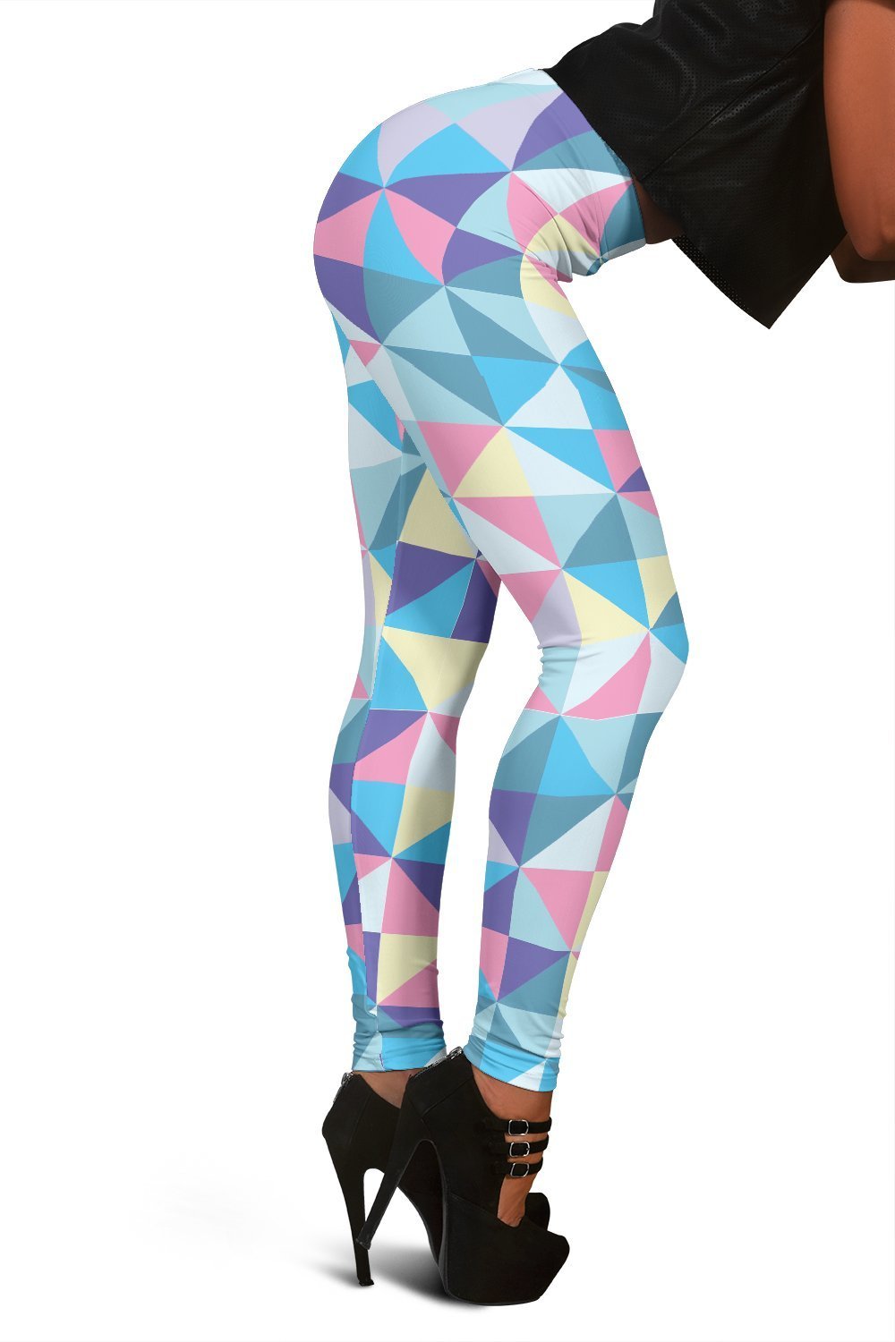 Triangle Print Pattern Women Leggings-grizzshop