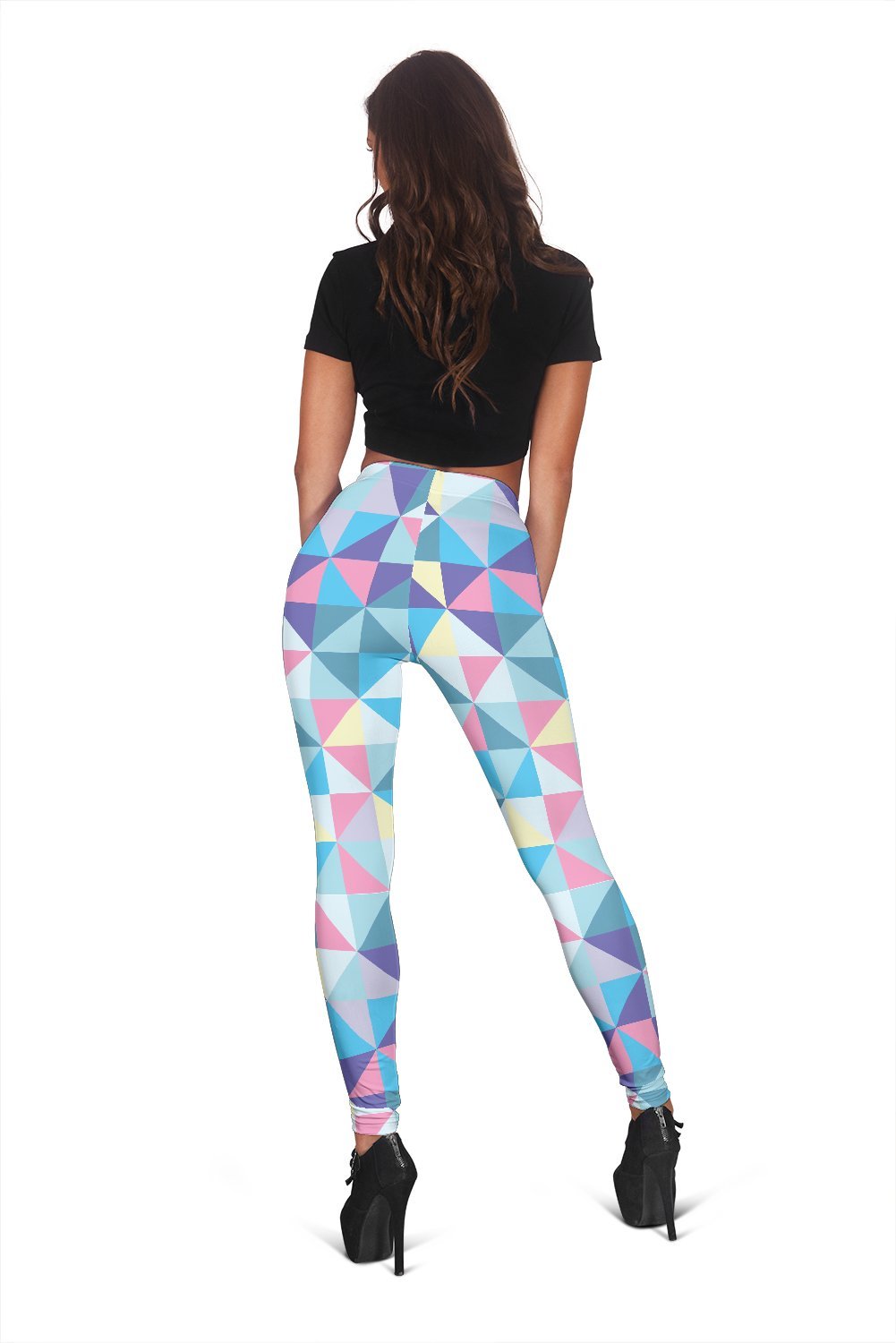 Triangle Print Pattern Women Leggings-grizzshop