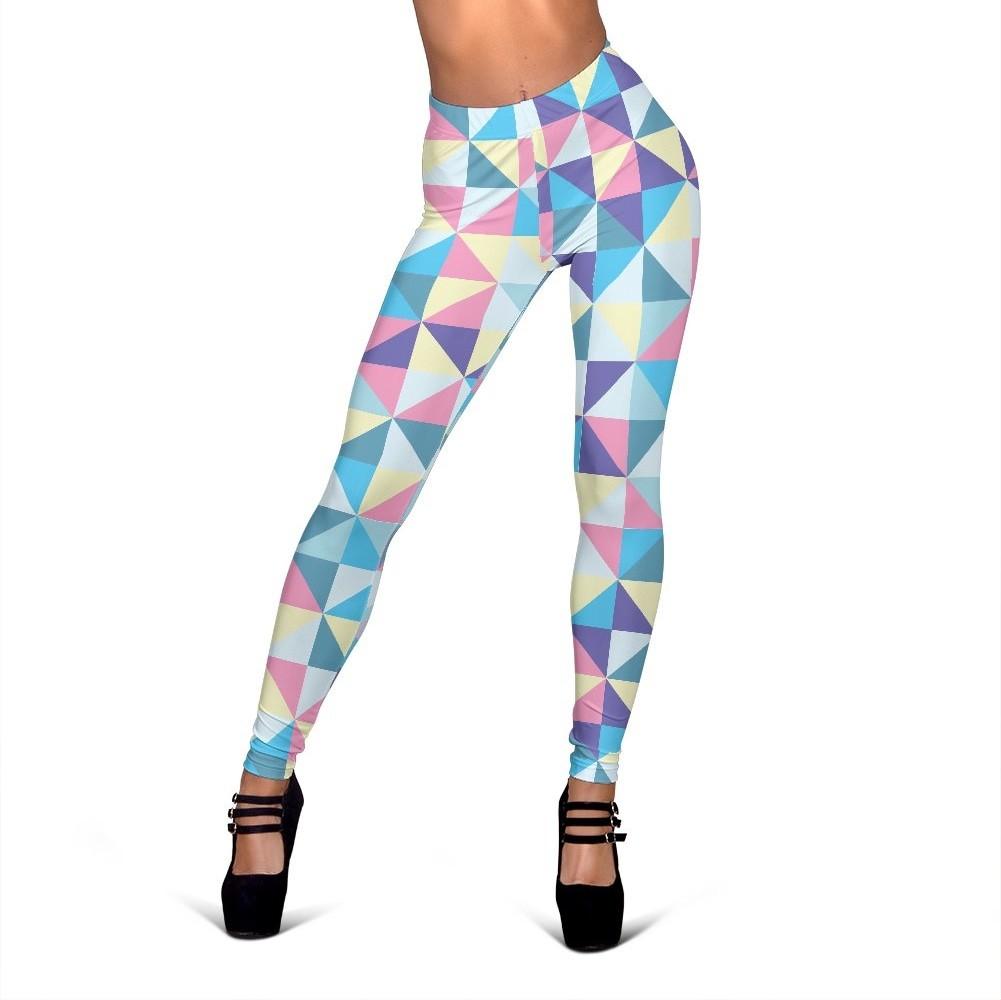 Triangle Print Pattern Women Leggings-grizzshop