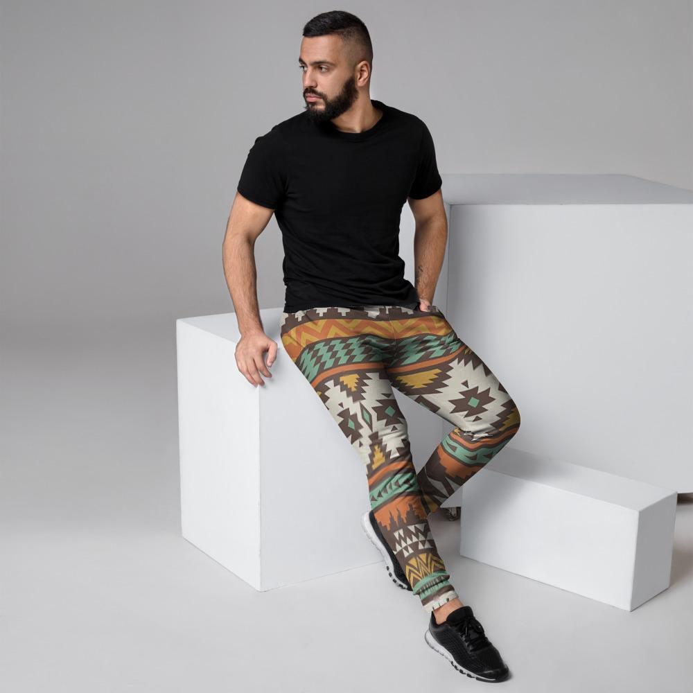 Tribal Aztec Men's Joggers-grizzshop