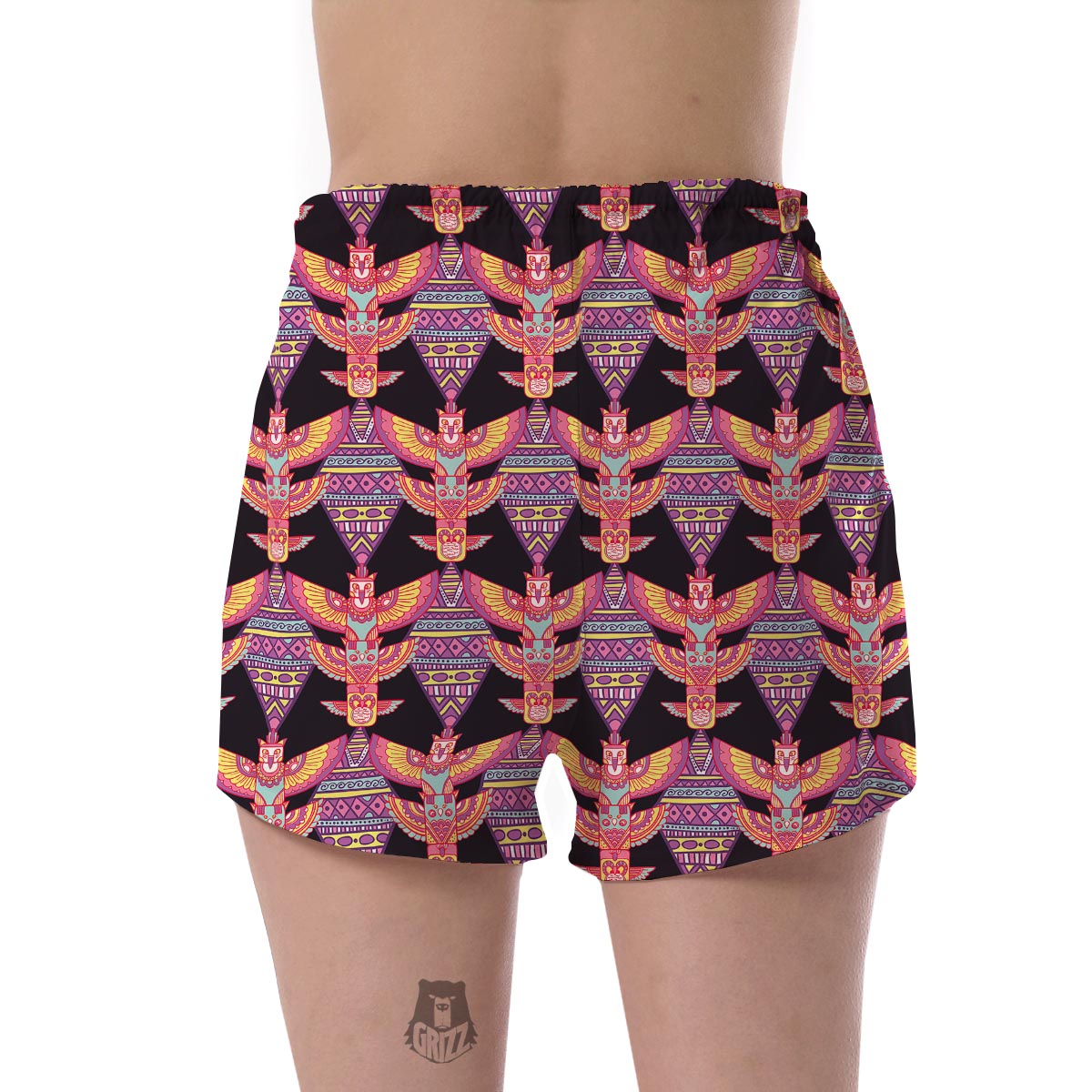 Tribal Aztec Native American Navajo Indians Pendleton Print Women's Shorts-grizzshop