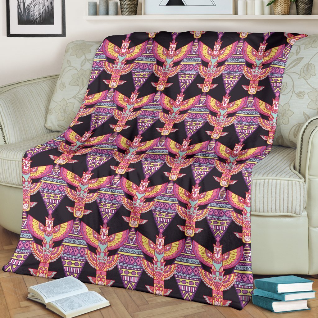 Tribal Aztec Native American Navajo Indians Print Blanket-grizzshop
