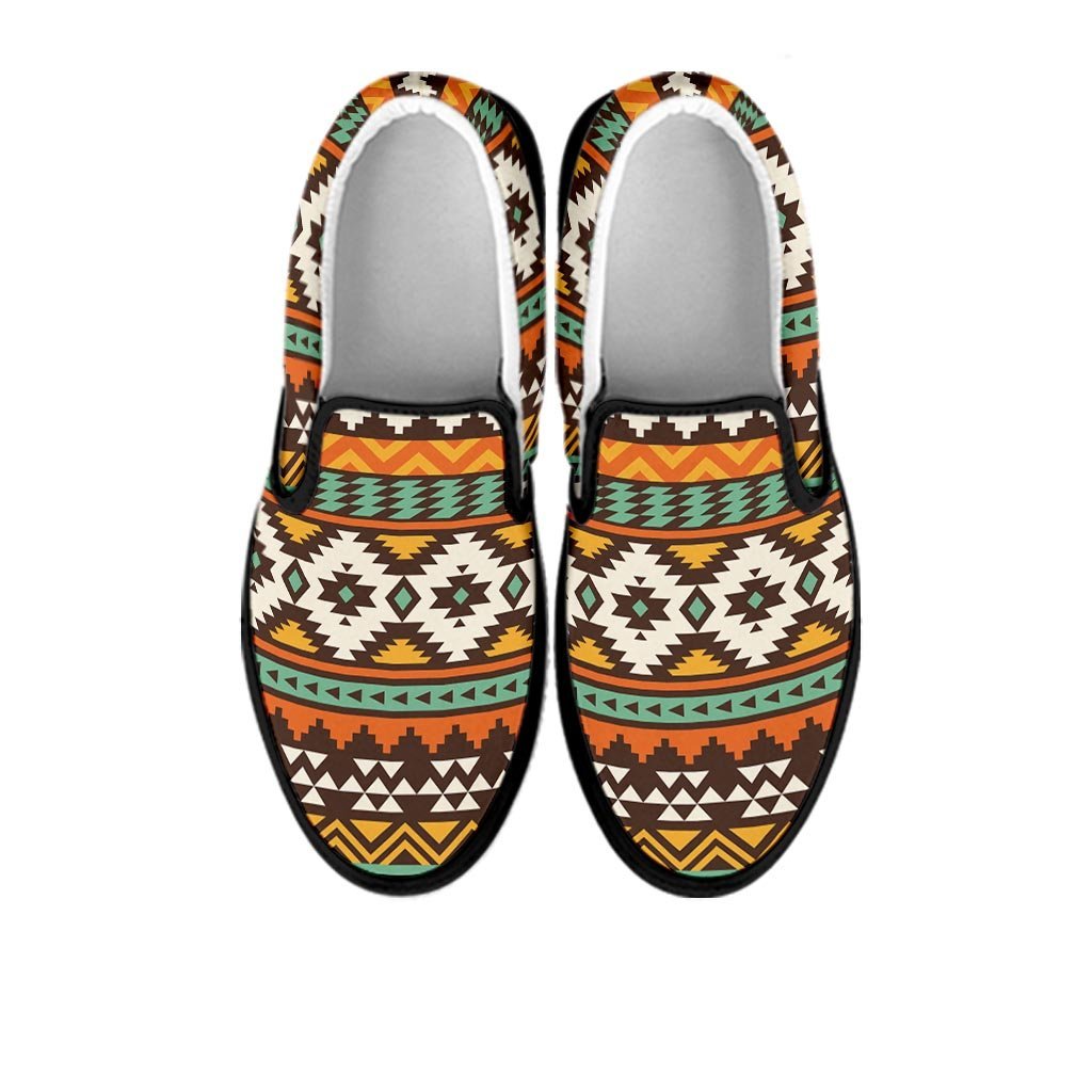 Tribal Aztec Women's Slip On Sneakers-grizzshop