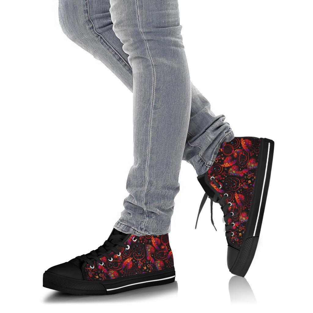 Tribal Dream Catcher Feather Men Women's High Top Shoes-grizzshop
