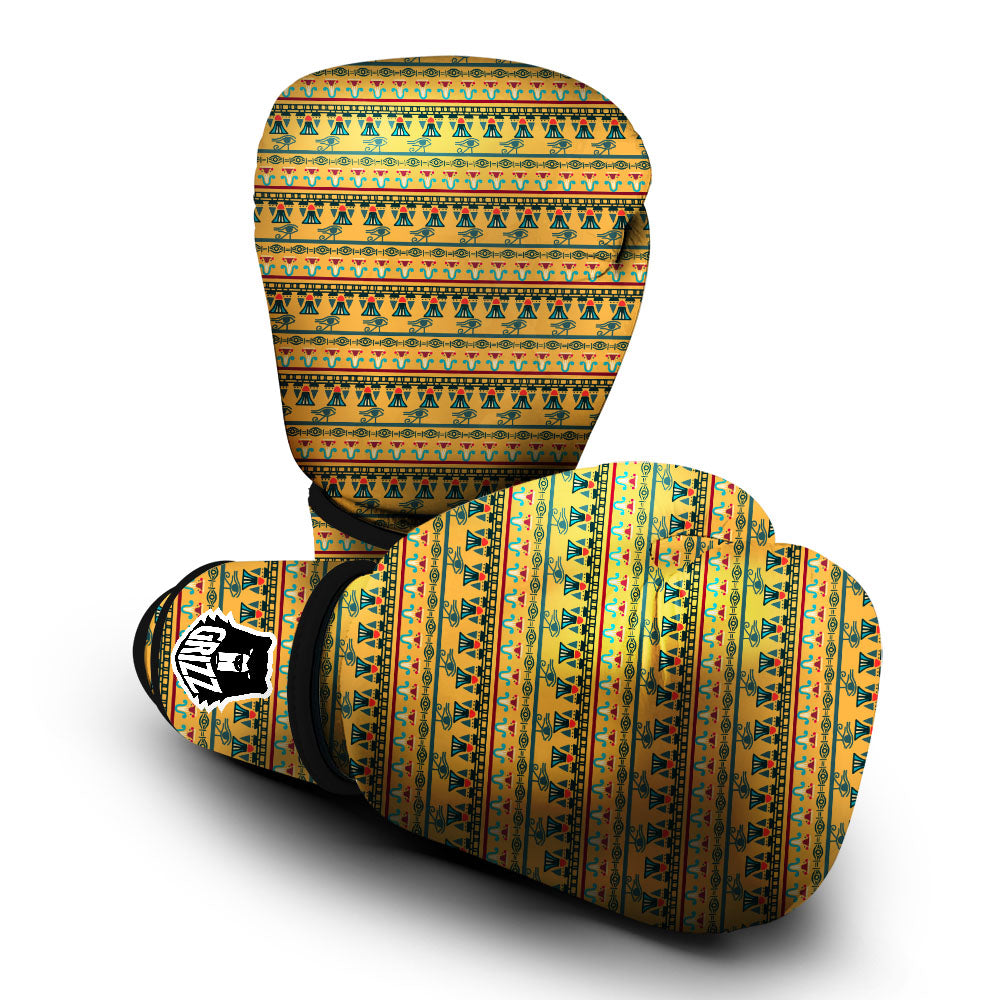 Tribal Egyptian Print Pattern Boxing Gloves-grizzshop