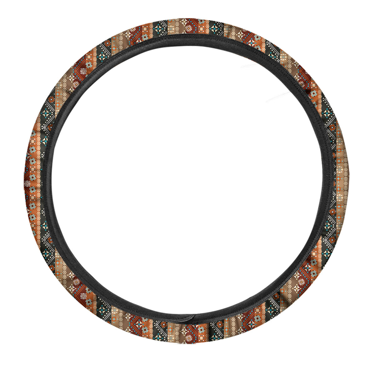 Tribal Ethnic Boho Print Pattern Car Steering Wheel Cover-grizzshop