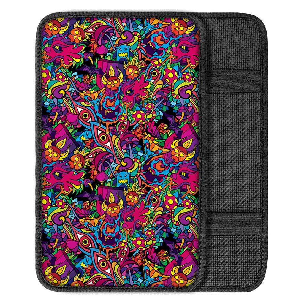 Tribal Hippie Trippy Car Console Cover-grizzshop