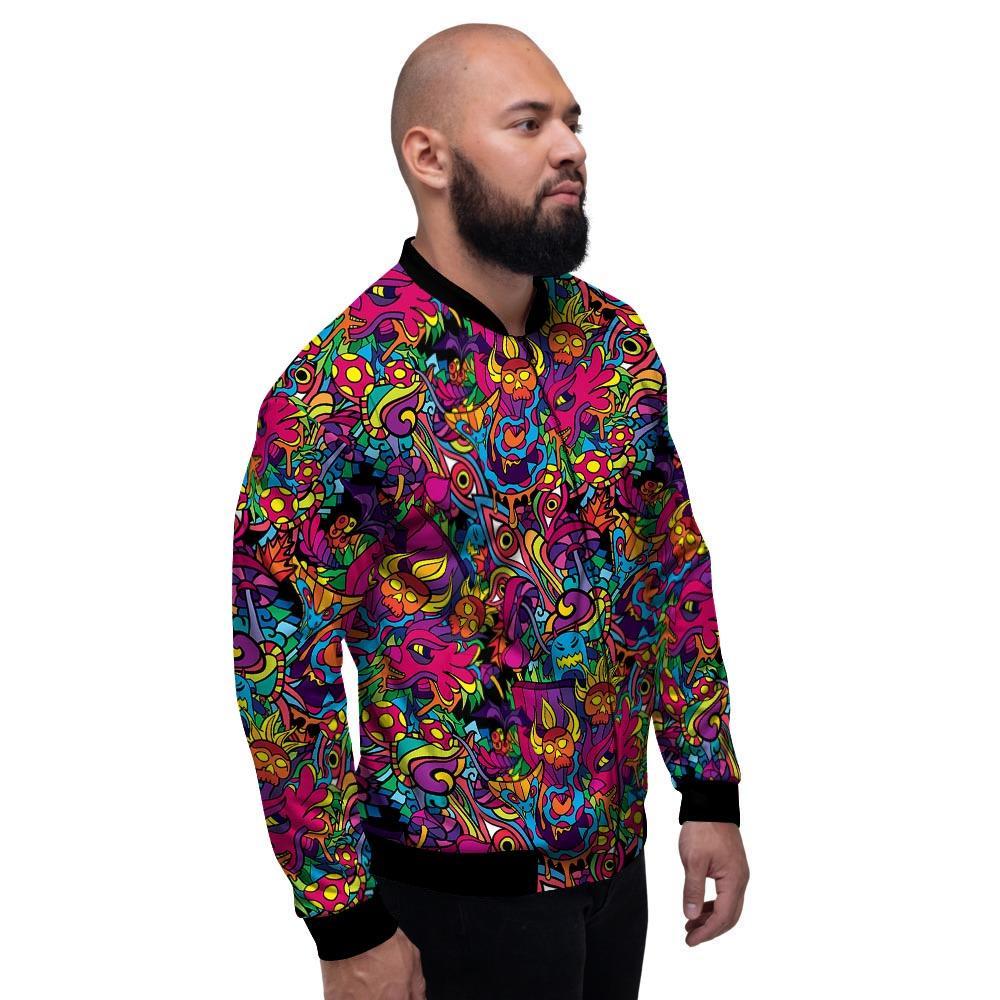 Tribal Hippie Trippy Men's Bomber Jacket-grizzshop