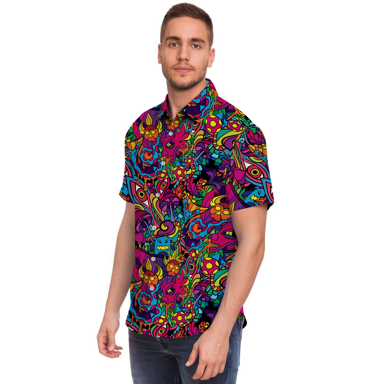 Tribal Hippie Trippy Men's Short Sleeve Shirt-grizzshop