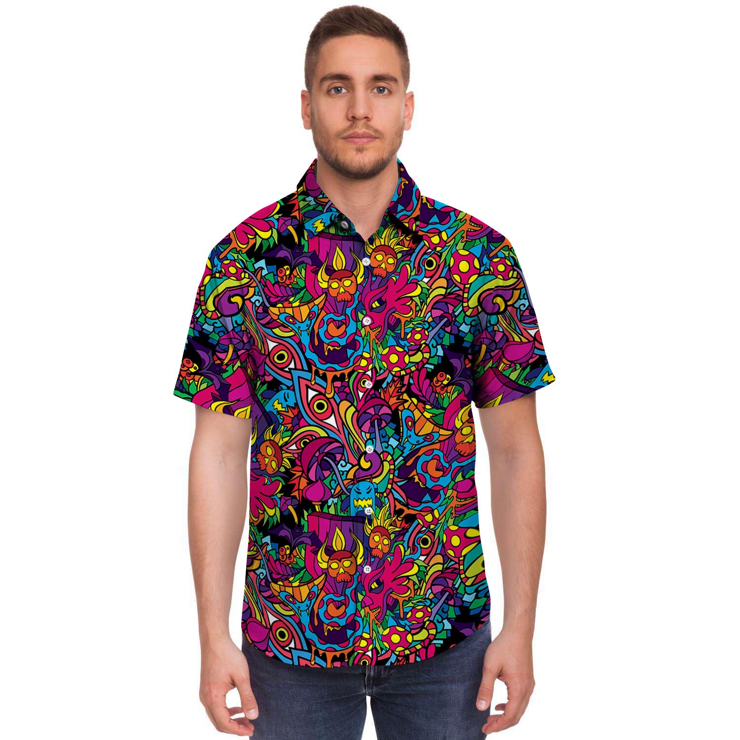 Tribal Hippie Trippy Men's Short Sleeve Shirt-grizzshop