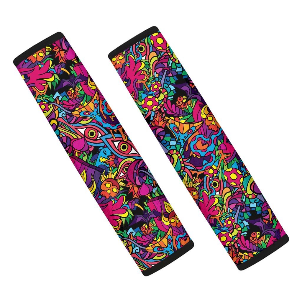 Tribal Hippie Trippy Seat Belt Cover-grizzshop