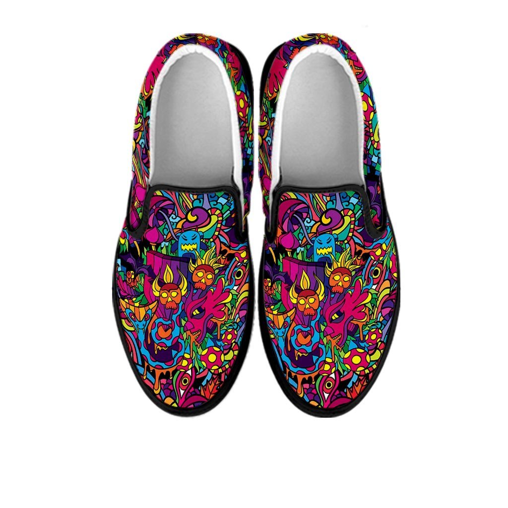 Tribal Hippie Trippy Women's Slip On Sneakers-grizzshop
