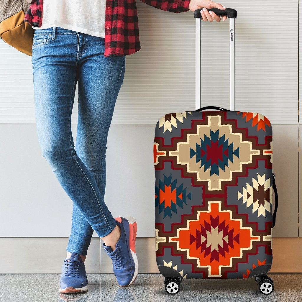 Tribal Indians Native American Aztec Navajo Print Elastic Luggage Cover-grizzshop