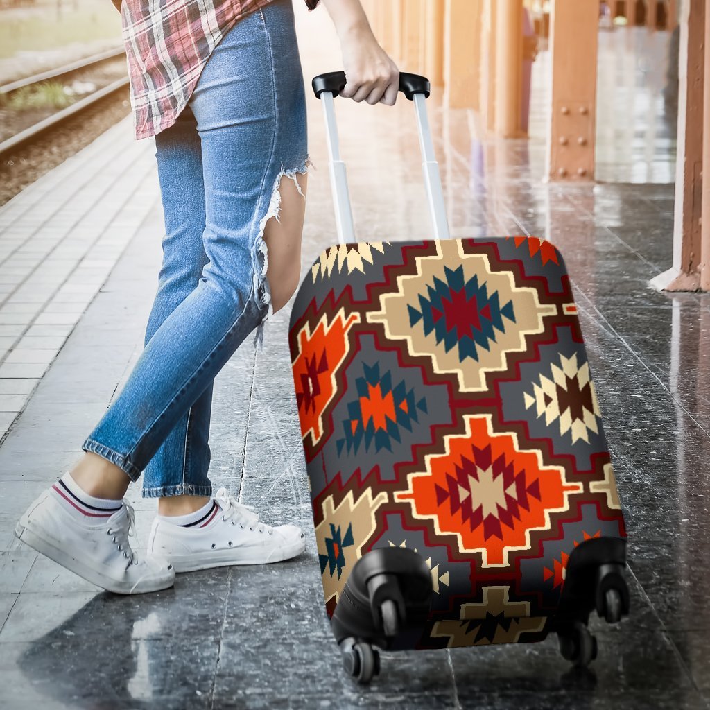 Tribal Indians Native American Aztec Navajo Print Elastic Luggage Cover-grizzshop
