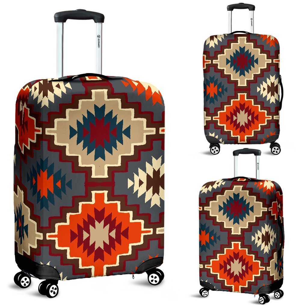Tribal Indians Native American Aztec Navajo Print Leather Tote Bag main image 1
