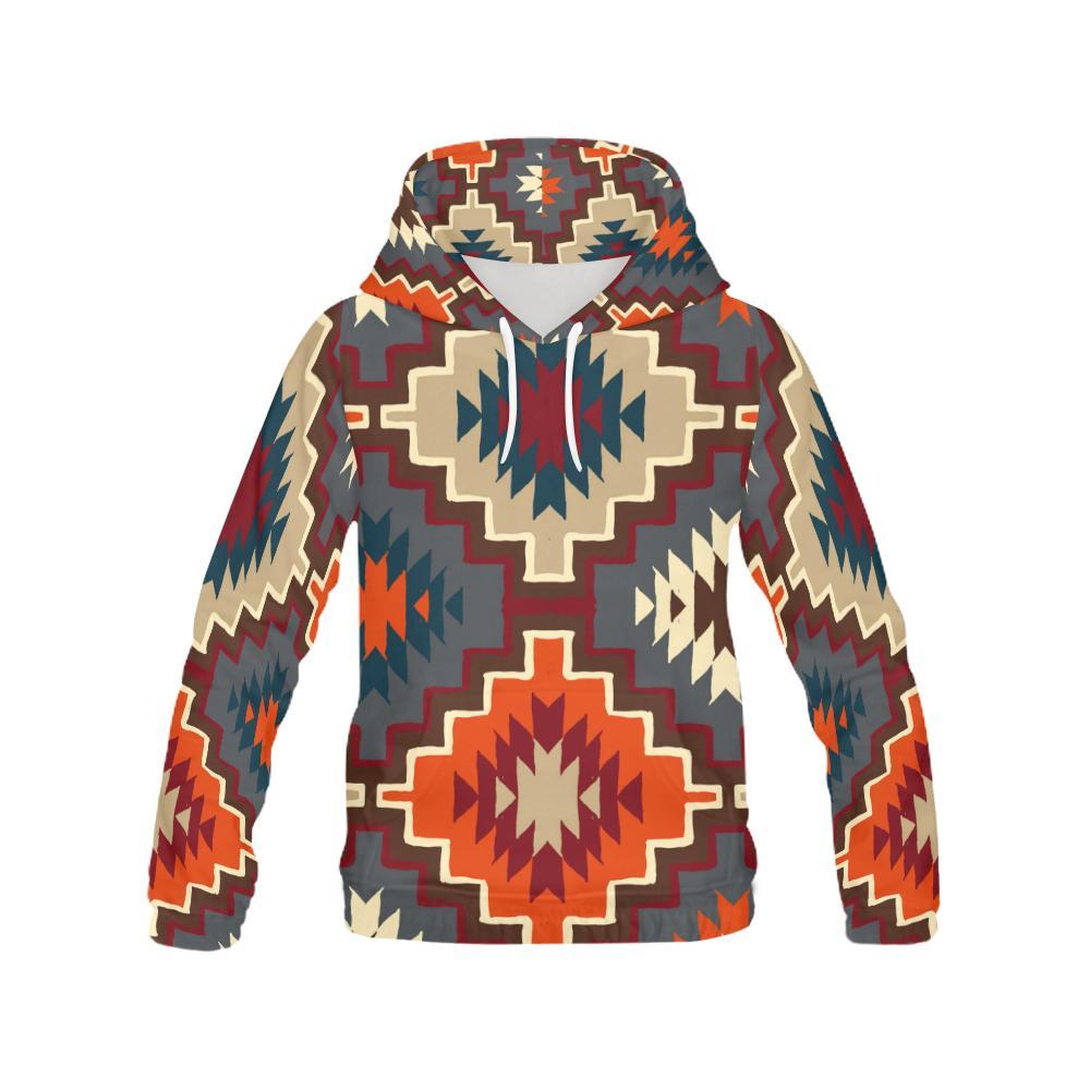 Tribal Indians Native American Aztec Navajo Print Men Pullover Hoodie-grizzshop
