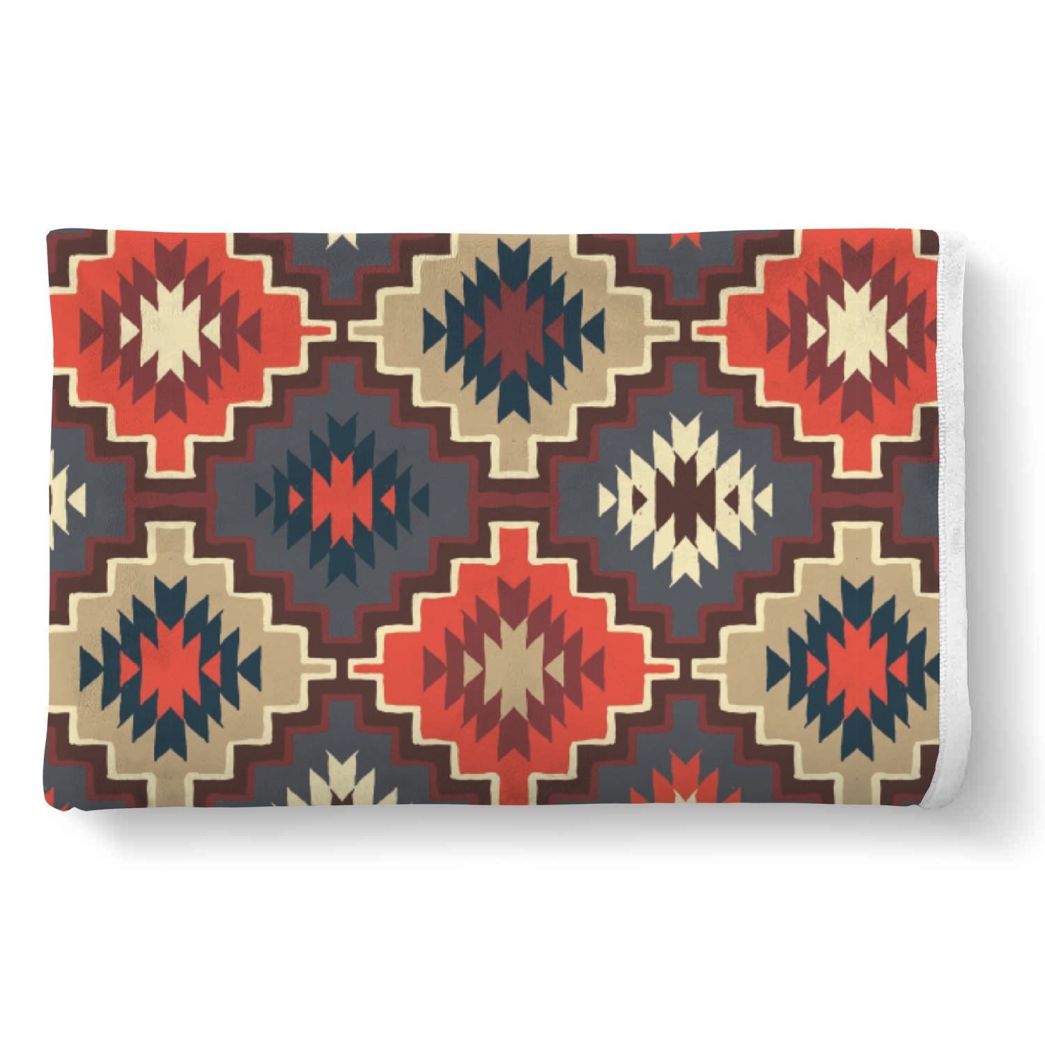 Tribal Indians Native American Aztec Navajo Print Throw Blanket-grizzshop