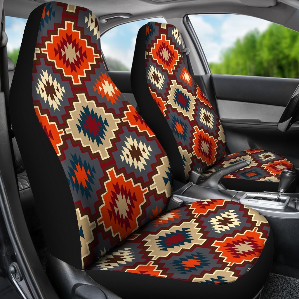 Tribal Indians Native American Aztec Navajo Print Universal Fit Car Seat Cover-grizzshop