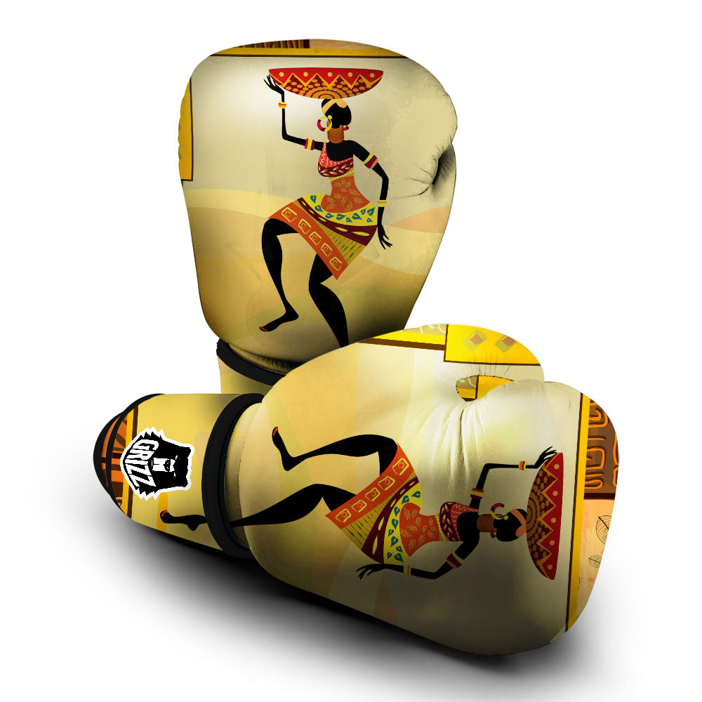 Tribal Inspired African Ethnic Print Boxing Gloves-grizzshop