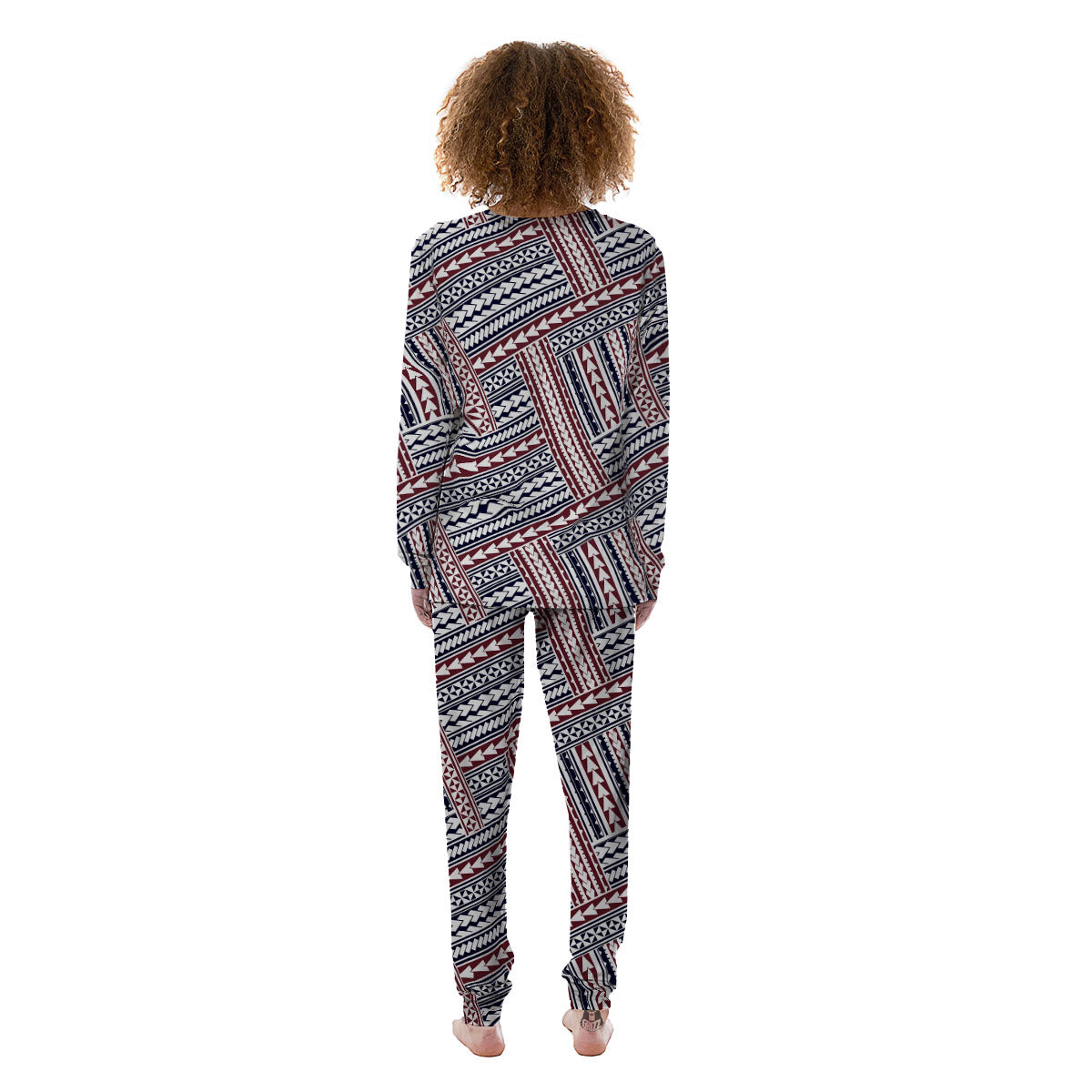 Tribal Maori Print Women's Pajamas-grizzshop