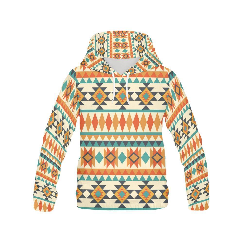 Tribal Native American Aztec Indians Navajo Print Men Pullover Hoodie-grizzshop