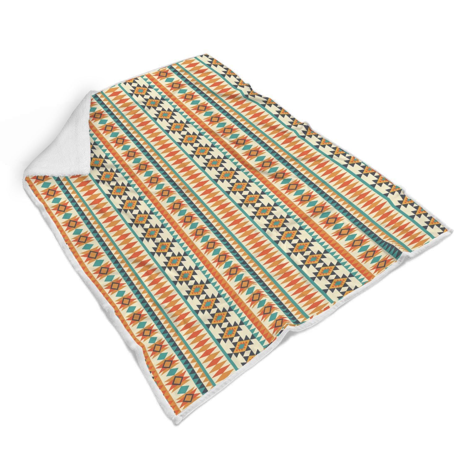 Tribal Native American Aztec Indians Navajo Print Throw Blanket-grizzshop