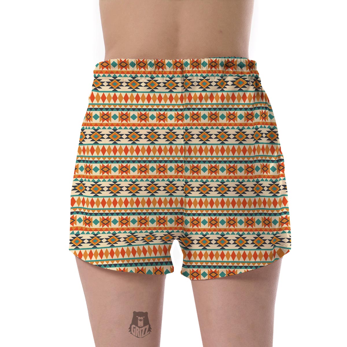 Tribal Native American Aztec Indians Pendleton Navajo Print Women's Shorts-grizzshop