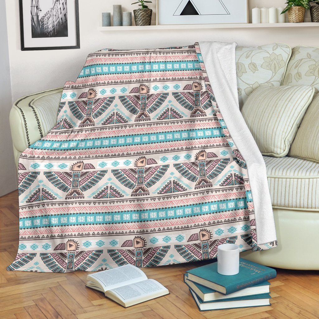 Tribal Native Indians American Aztec Navajo Print Blanket-grizzshop