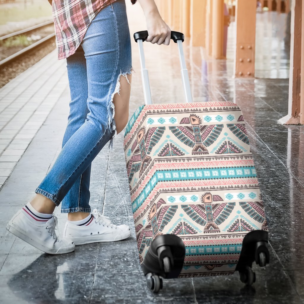 Tribal Native Indians American Aztec Navajo Print Elastic Luggage Cover-grizzshop