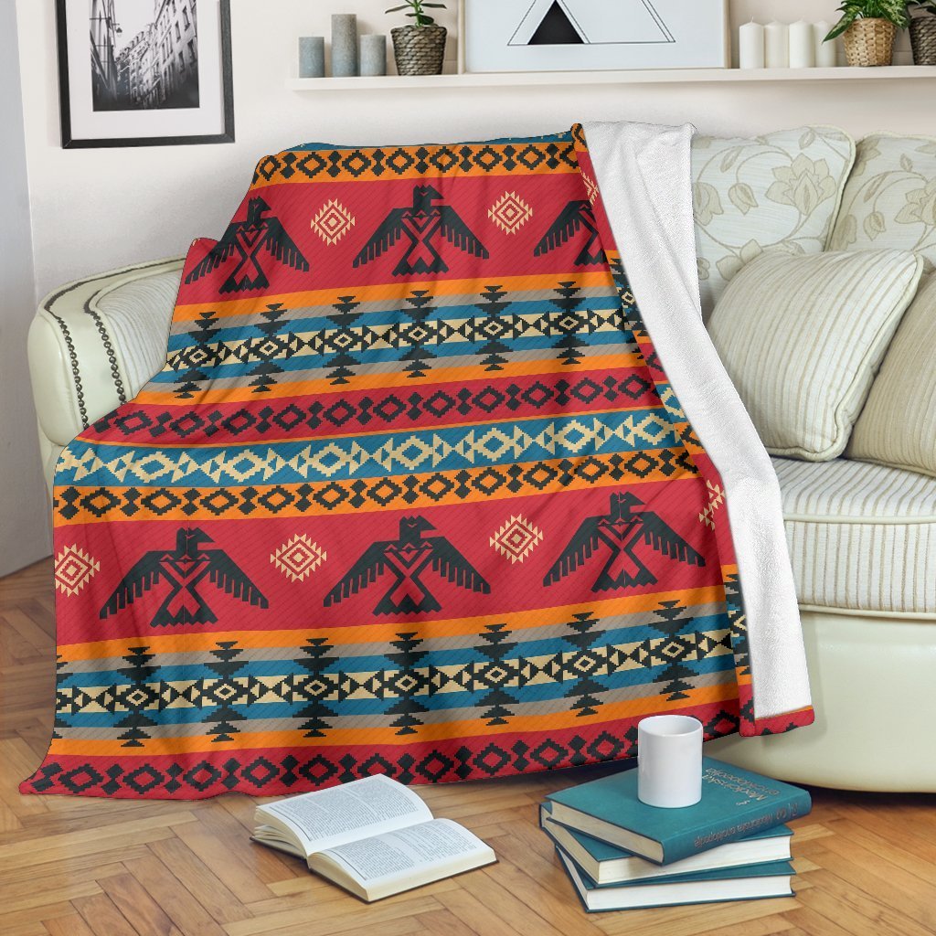 Tribal Navajo Native Indians American Aztec Print Blanket-grizzshop