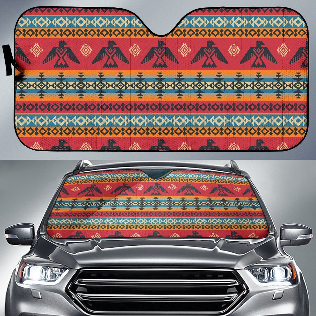 Tribal Navajo Native Indians American Aztec Print Car Sun Shade-grizzshop