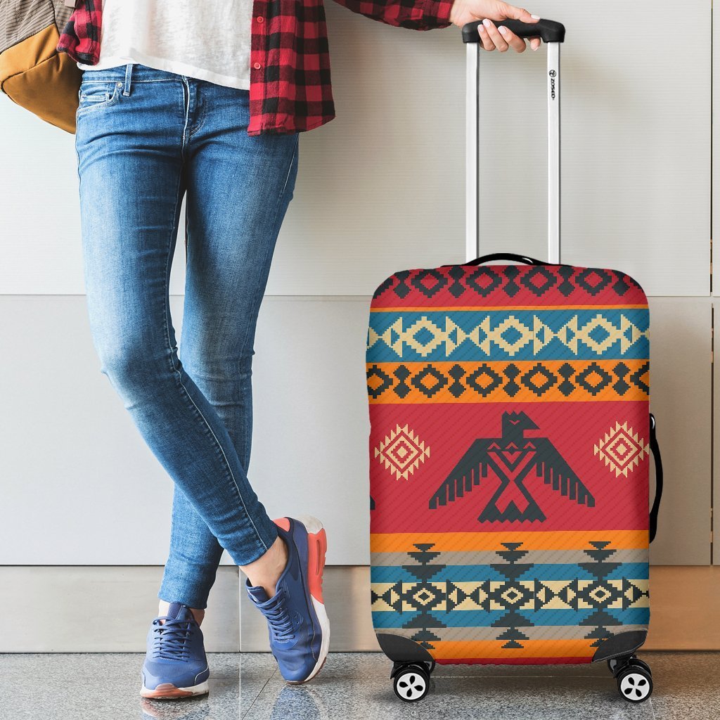 Tribal Navajo Native Indians American Aztec Print Elastic Luggage Cover-grizzshop