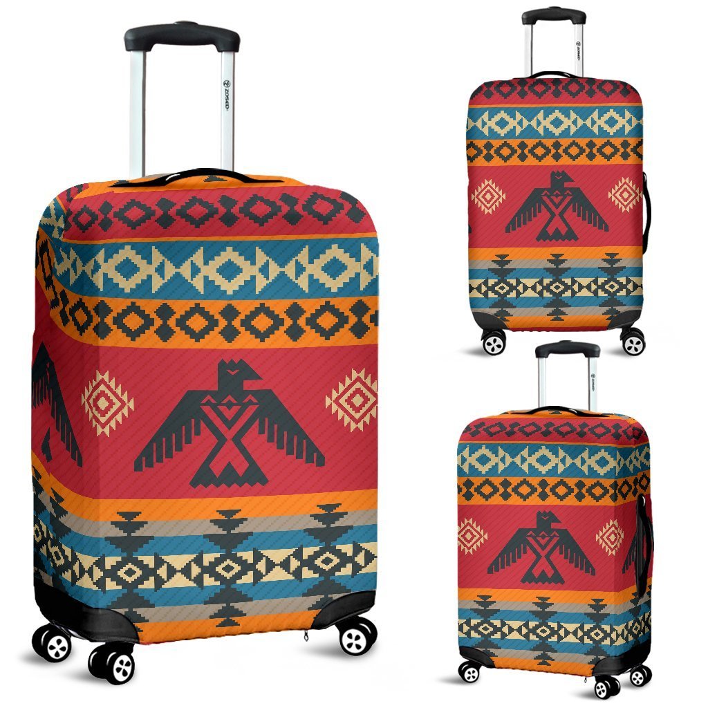 Tribal Navajo Native Indians American Aztec Print Elastic Luggage Cover-grizzshop