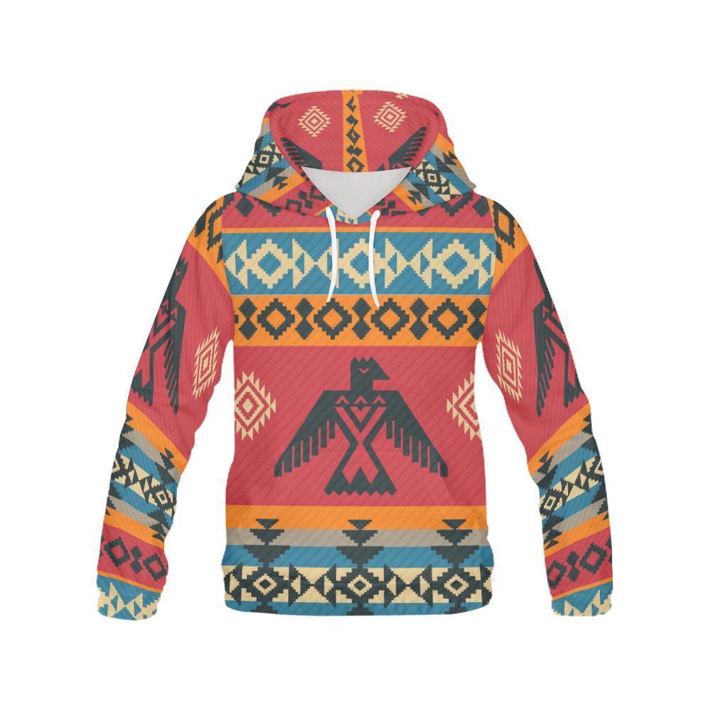 Tribal Navajo Native Indians American Aztec Print Men Pullover Hoodie-grizzshop