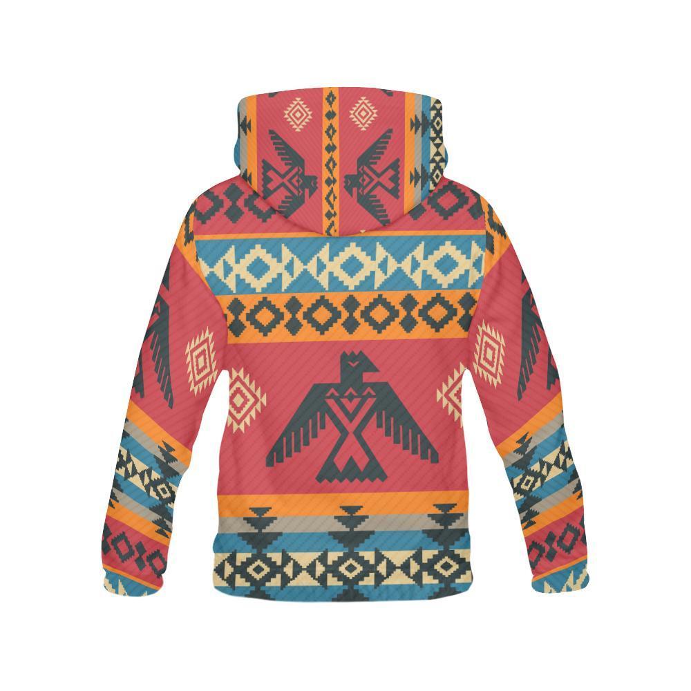 Tribal Navajo Native Indians American Aztec Print Men Pullover Hoodie-grizzshop