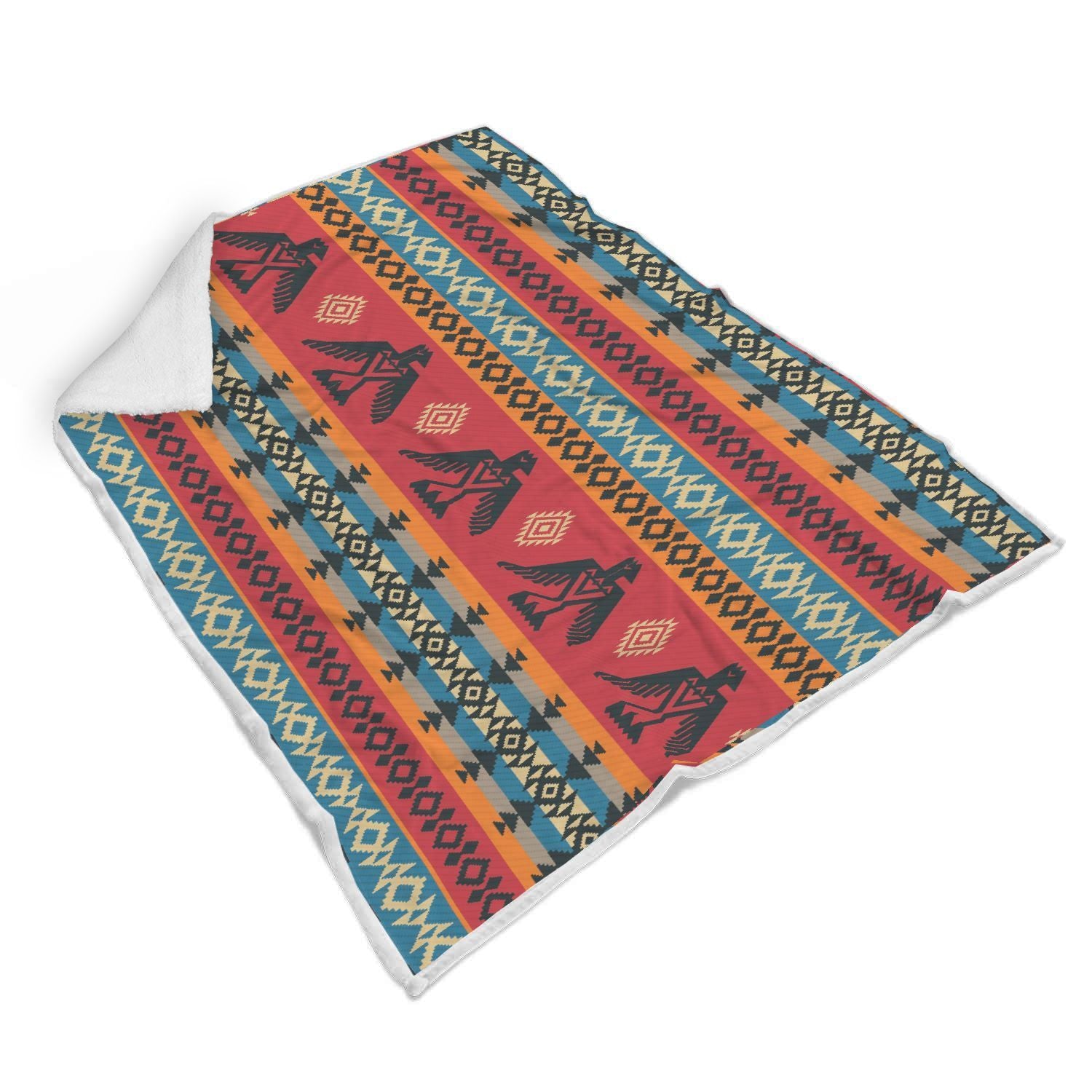 Tribal Navajo Native Indians American Aztec Print Throw Blanket-grizzshop