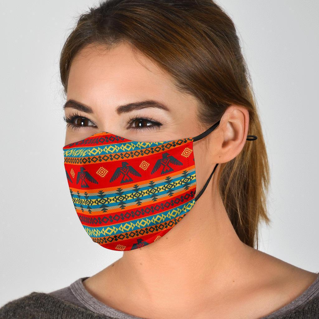 Tribal Navajo Pendleton Native Indians American Aztec Print Face Mask-grizzshop
