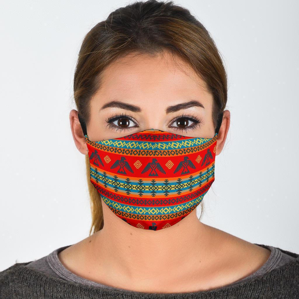 Tribal Navajo Pendleton Native Indians American Aztec Print Face Mask-grizzshop