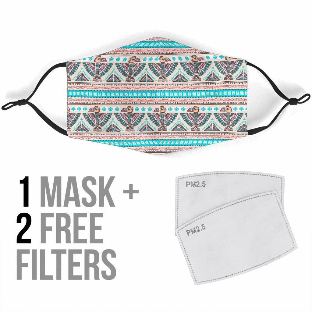 Tribal Pendleton Native Indians American Aztec Navajo Print Face Mask-grizzshop