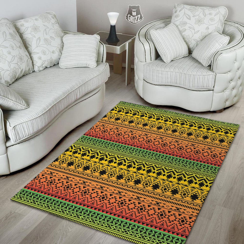 Tribal Rasta Print Pattern Floor Mat-grizzshop