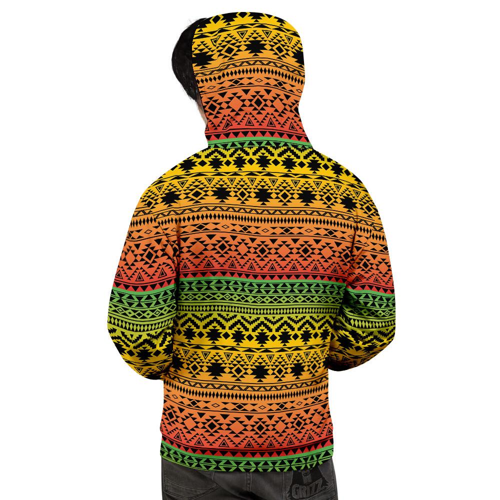 Tribal Rasta Print Pattern Men's Hoodie-grizzshop