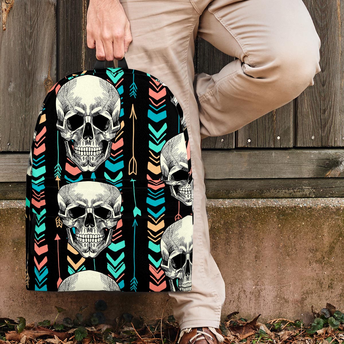 Tribal Skull Backpack-grizzshop