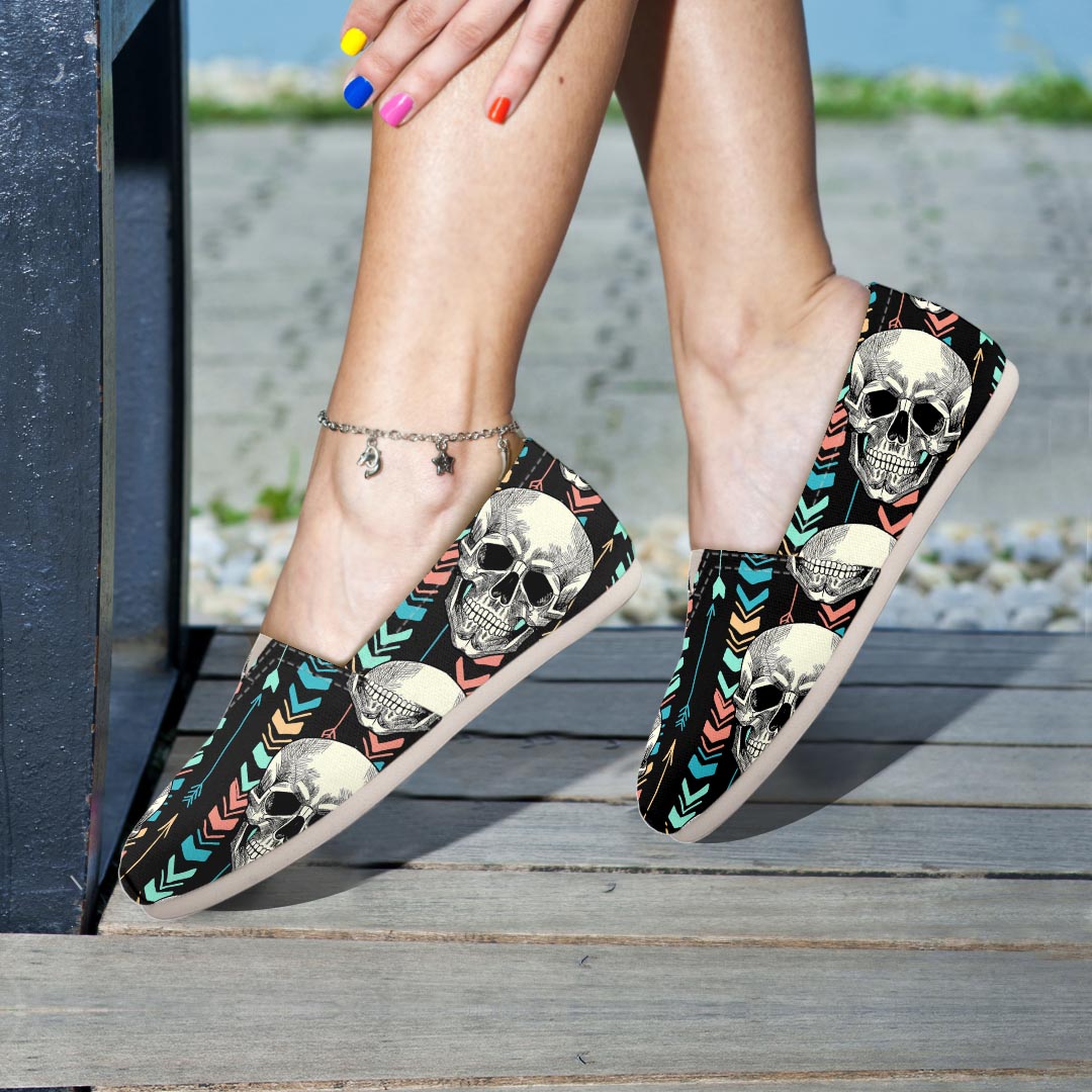 Tribal Skull Canvas Shoes-grizzshop