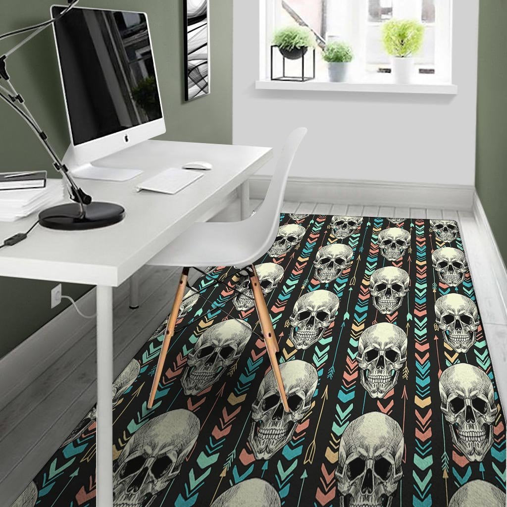 Tribal Skull Floor Mat-grizzshop