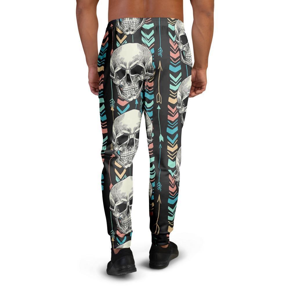 Tribal Skull Men's Joggers-grizzshop