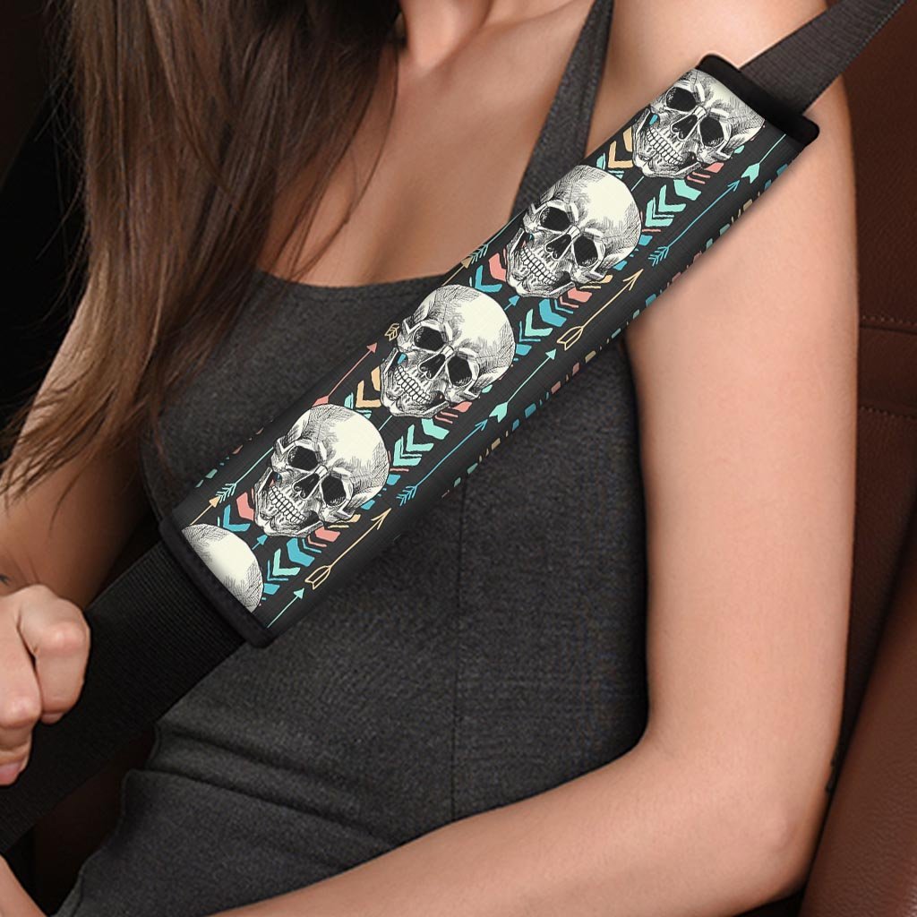 Tribal Skull Seat Belt Cover-grizzshop
