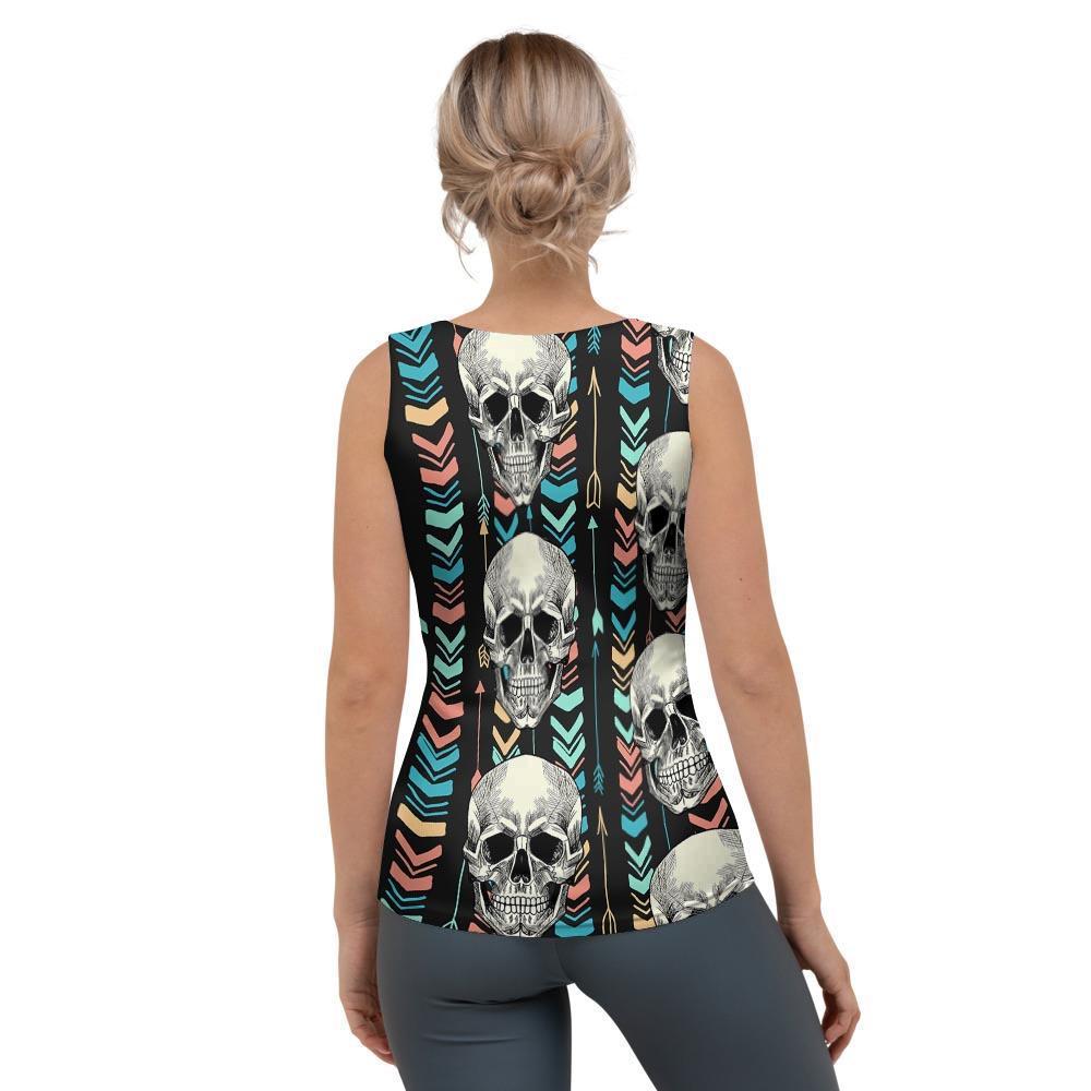 Tribal Skull Women's Tank Top-grizzshop