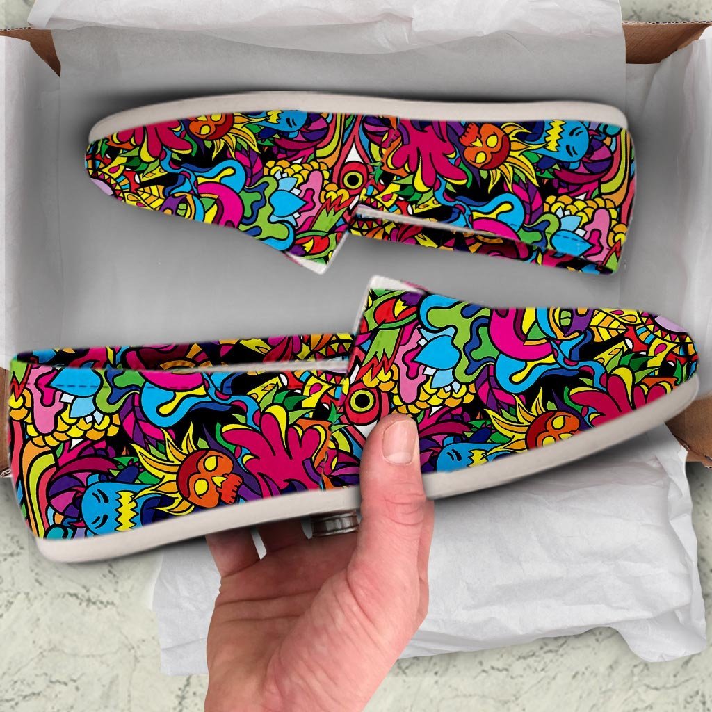 Tribal Trippy Canvas Shoes-grizzshop