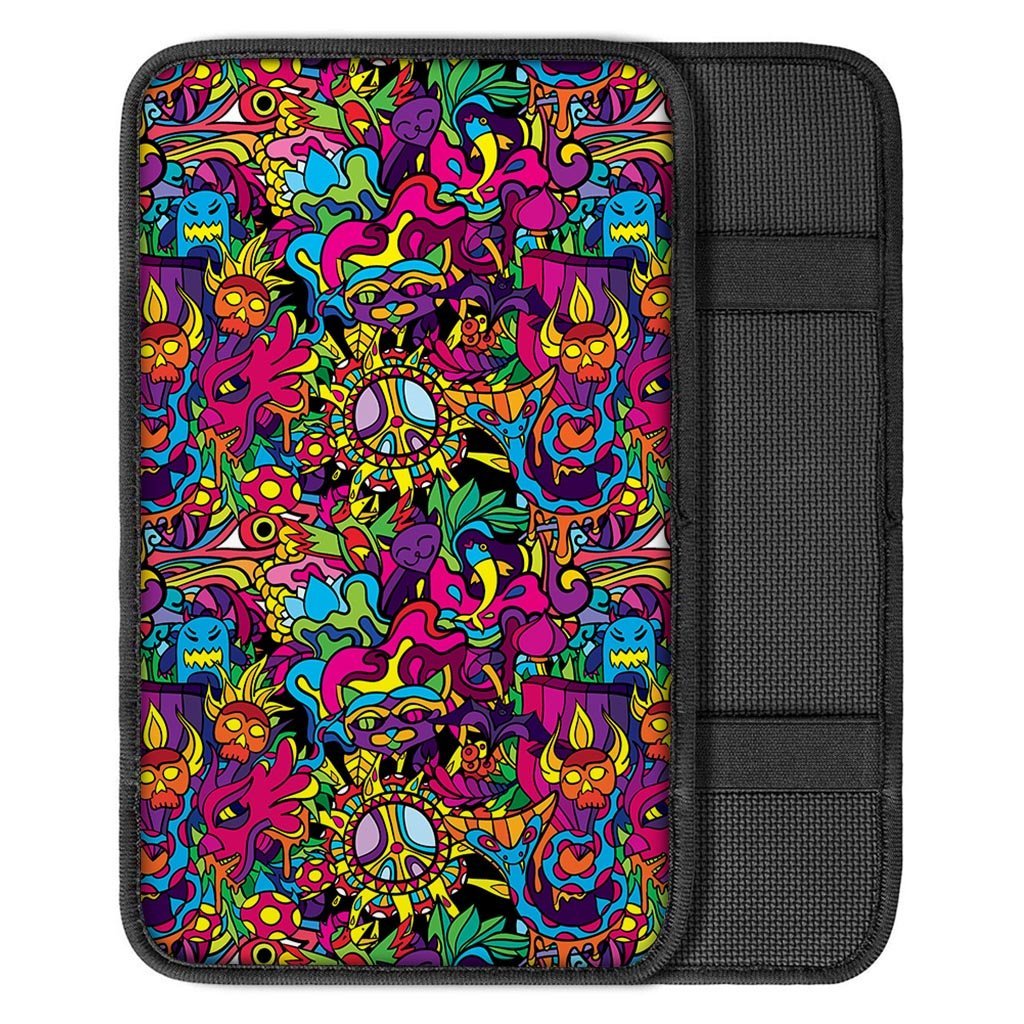Tribal Trippy Car Console Cover-grizzshop